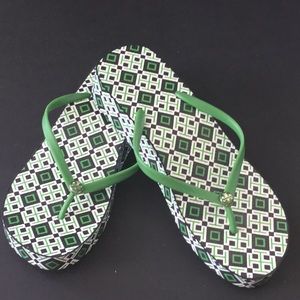 Tory Burch wedge flip flops!
